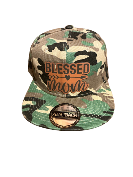 Blessed mom camo country hat