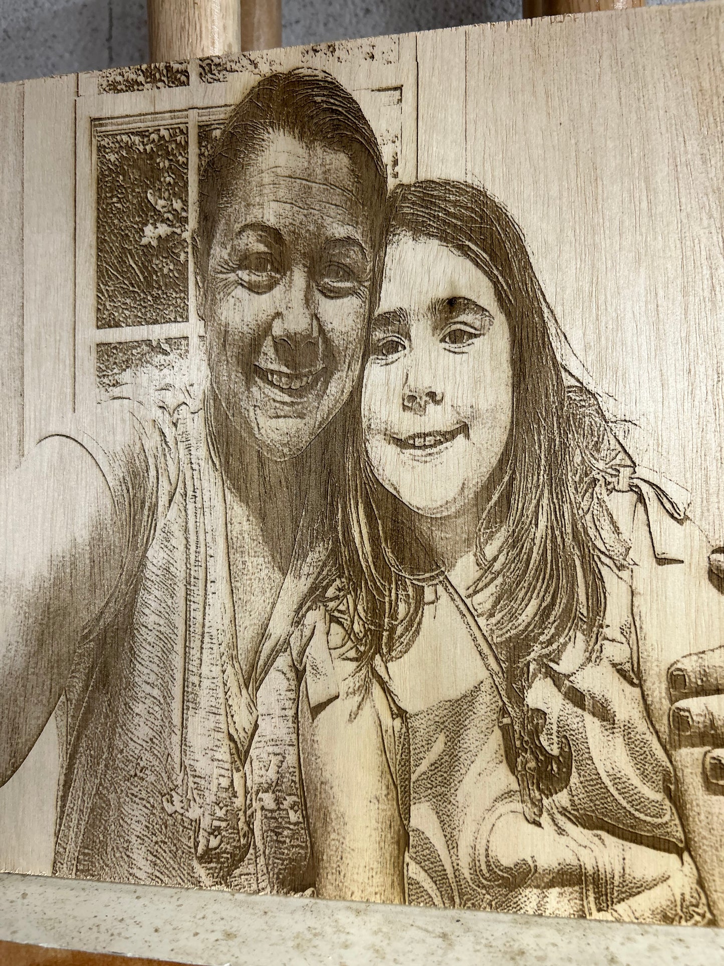 10x10 wood Custom photo engraving