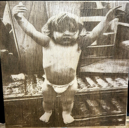 10x10 wood Custom photo engraving