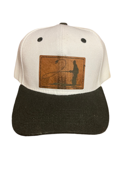 Fly fishing, patch baseball cap