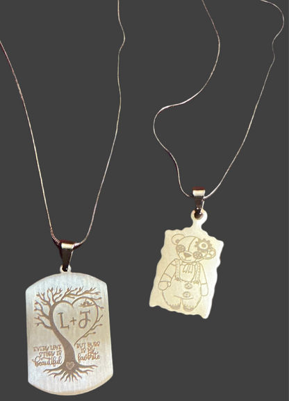 Custom charms with necklace