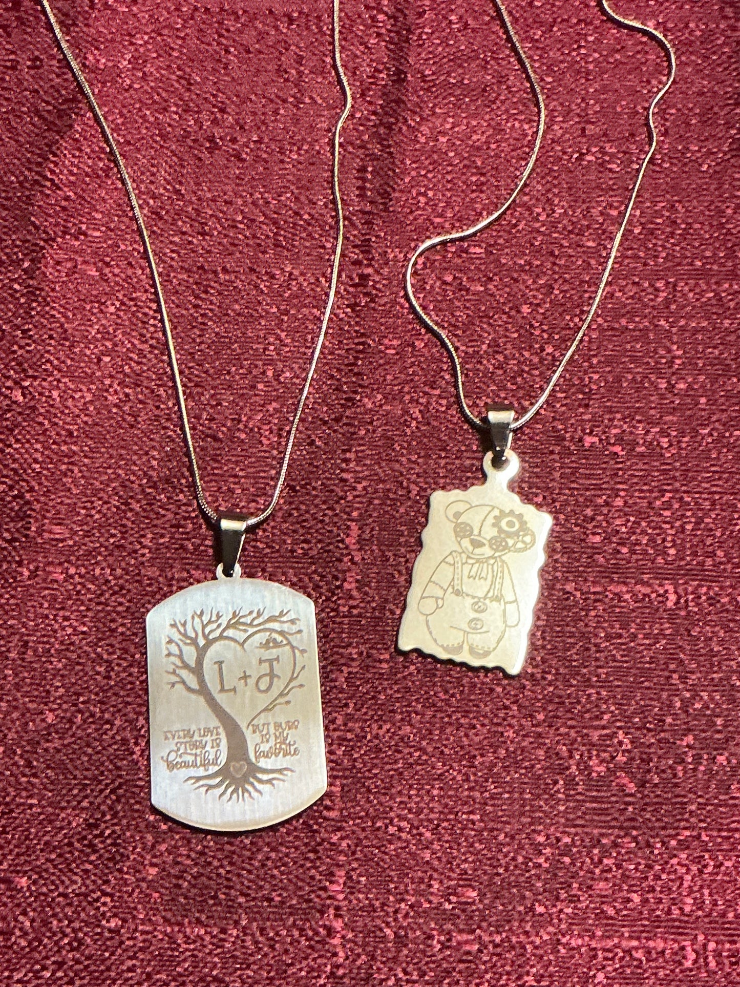 Custom charms with necklace