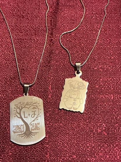 Custom charms with necklace