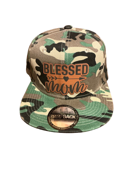 Blessed mom camo country hat