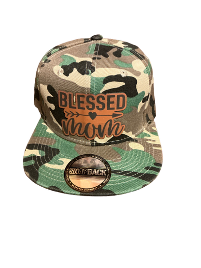 Blessed mom camo country hat